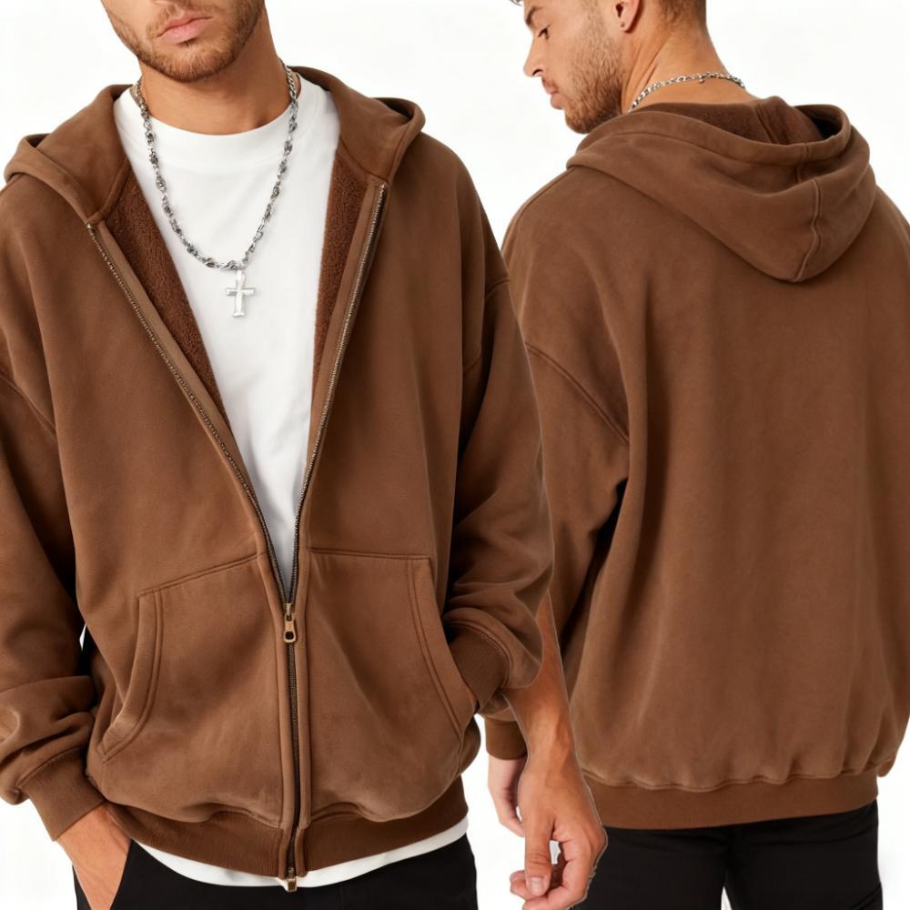 Clean Heavyweight Zip Up Hoodie