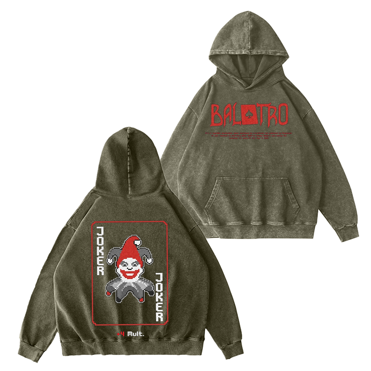 Balatro Droll Joker Vintage Washed T-shirt/Crewneck/Hoodie