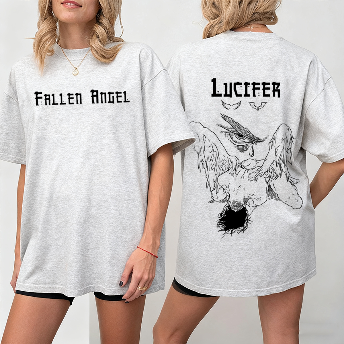 Lucifer Fallen Angel Vintage Washed T-shirt/Crewneck/Hoodie
