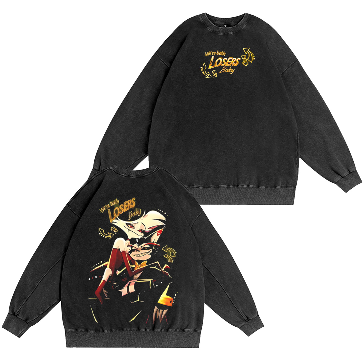 Angel Dust and Husk Hazbin Hotel Season 2 Oversized T-shirt/Crewneck/Hoodie