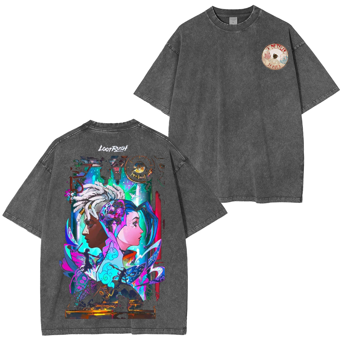 Jinx and Ekko Arcane Oversized T-shirt/Crewneck/Hoodie