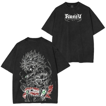 Dragon Ball Broly The Legendary DBZ  Vintage Unisex  Washed T-Shirt