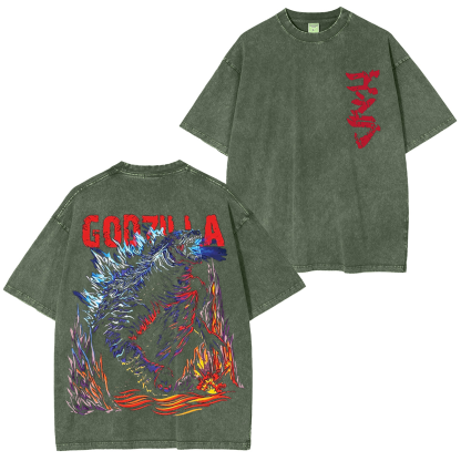 Vintage Godzilla Unisex Washed T-Shirt