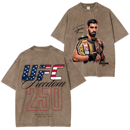 UFC Freedom Collection] UFC Freedom 250 Fighters Unisex Washed T-Shirt