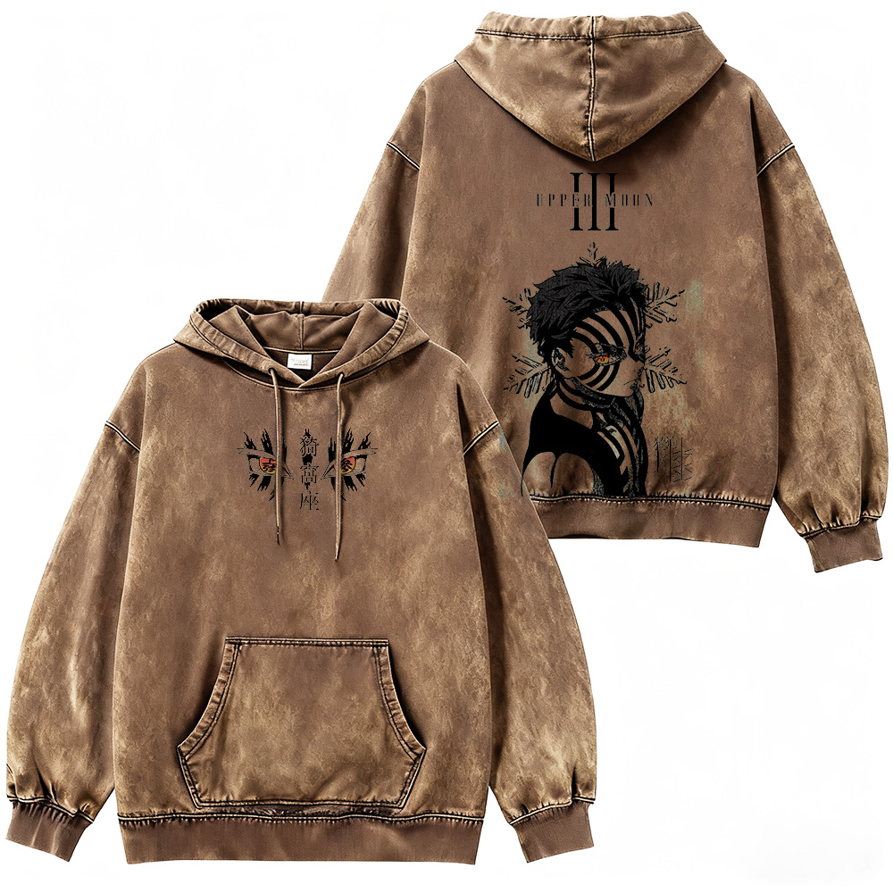 Akaza,Demon Slayer Vintage Hoodie