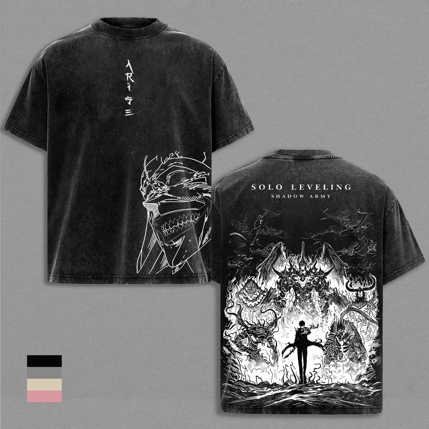 Solo Leveling Vintage Washed T-shirt/Crewneck/Hoodie
