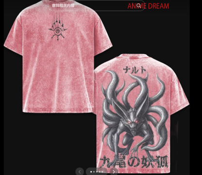 Kurama Naruto Vintage Washed T-shirt/Crewneck/Hoodie
