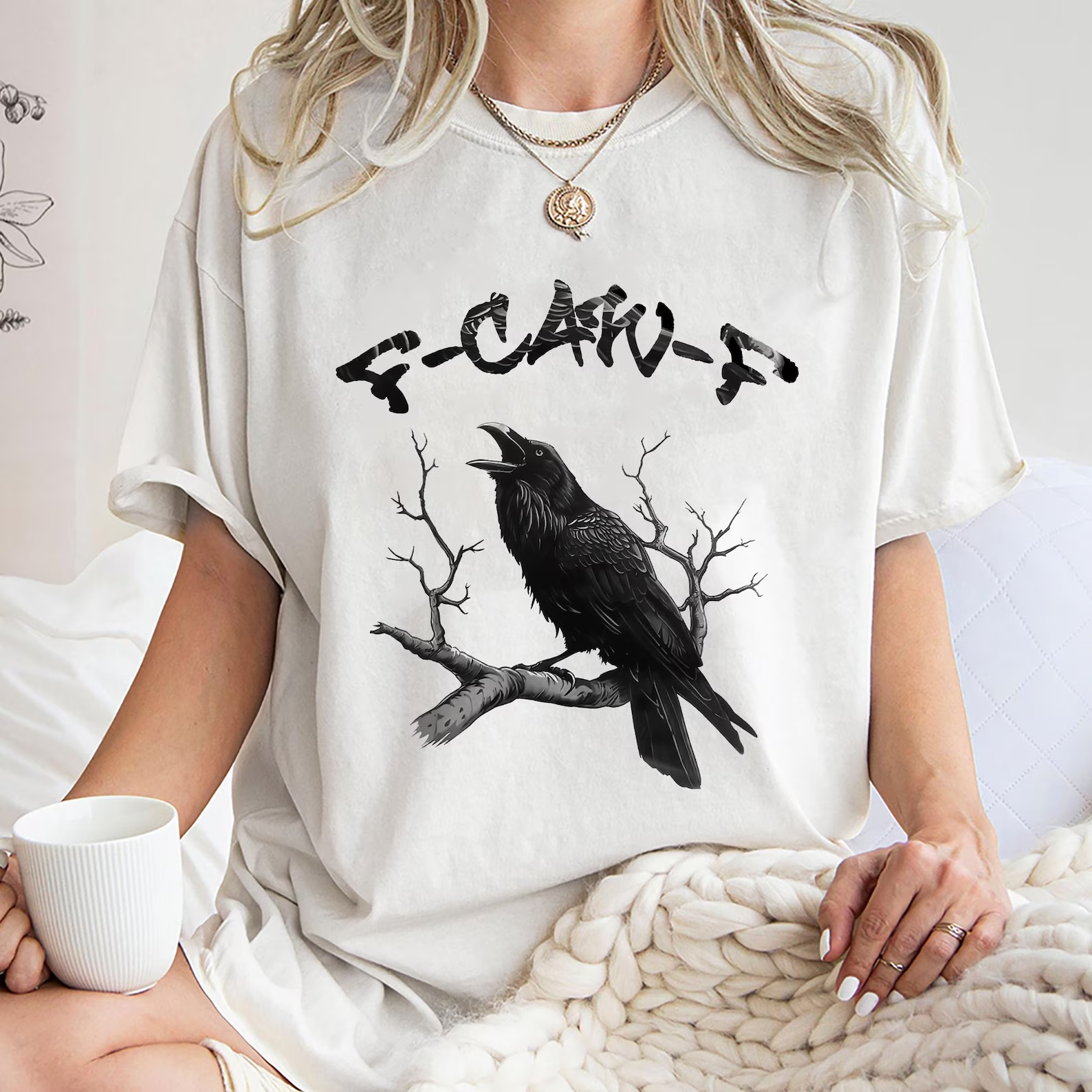 F-caw-F Funny Raven Unisex Shirt/Crewneck/Hoodie