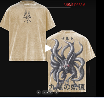 Kurama Naruto Vintage Washed T-shirt/Crewneck/Hoodie