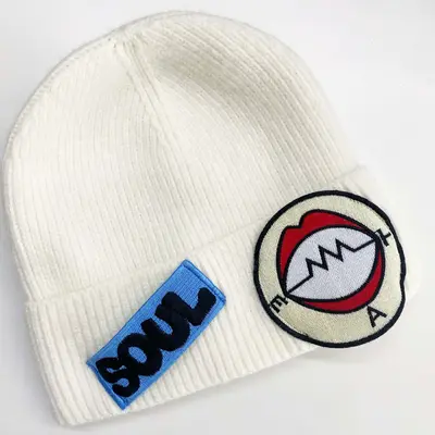 VEECOOCOS Soul Eater Knitted Hat Embroidered Beanie Cap Soul Eater Cosplay Hat