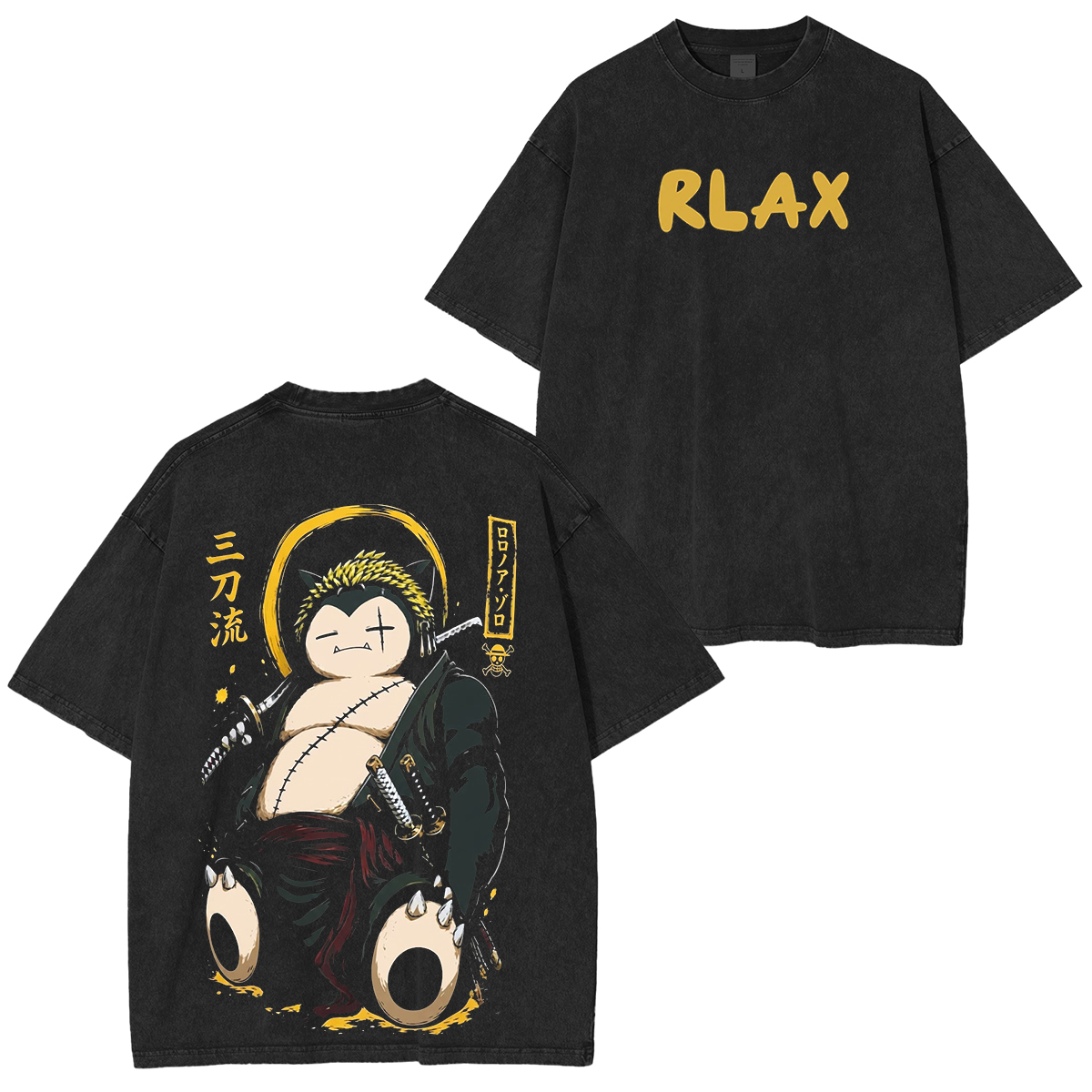 One PieceAnime Roronoa Zoro Unisex Washed T-Shirt