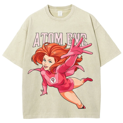 Atom Eve Invincible  Unisex Washed T-Shirt