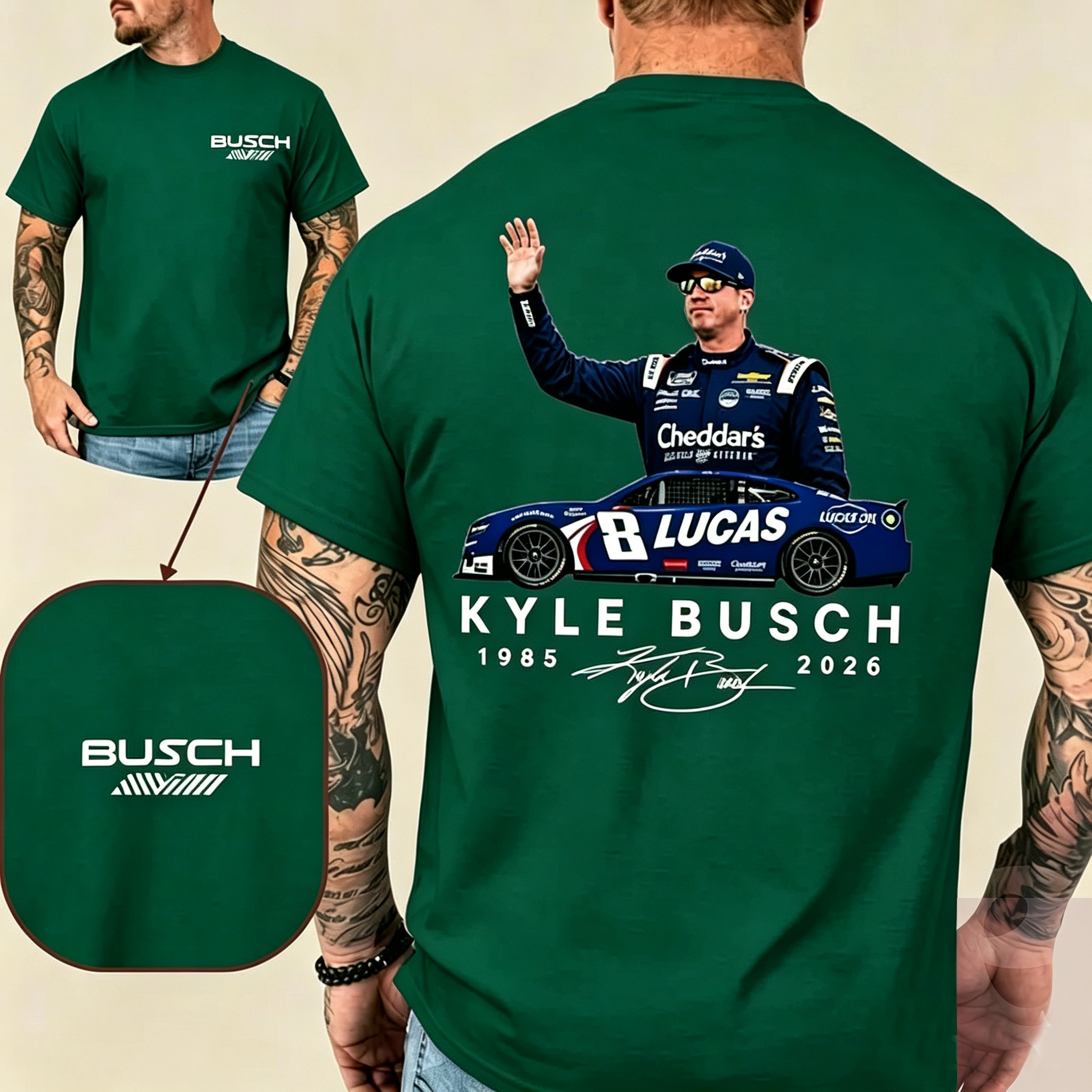 Vintage Kyle Busch Memorial 1985-2026 Unisex Shirts/Crewneck/Hoodie