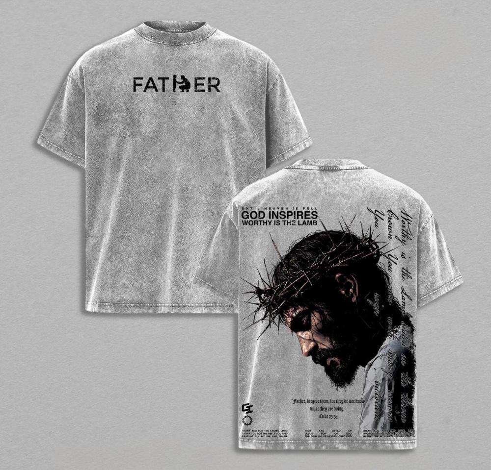 FATHER , FORGIVE THEM Vintage Washed T-shirt/Crewneck/Hoodie