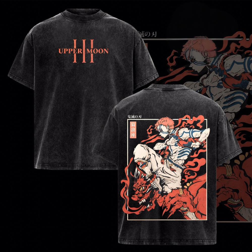 Akaza Demon Slayer Vintage Washed Unisex T-Shirt