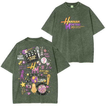 Hannah Montana 20 Years Unisex Washed T-Shirt