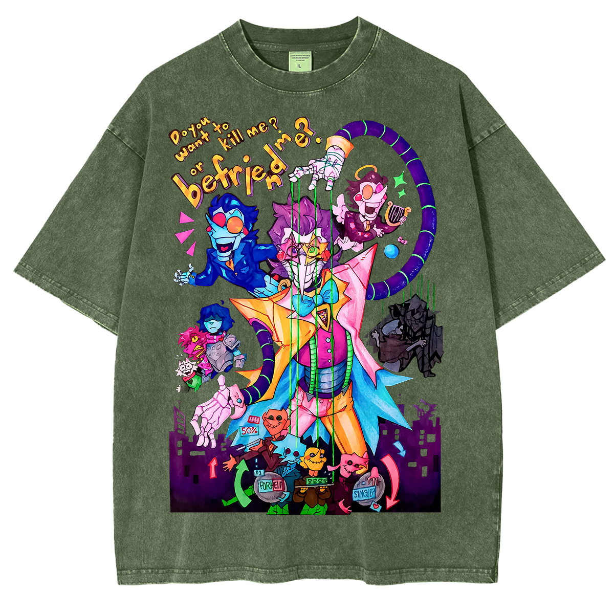 [Copy]Deltarune Funny Tenna Washed T-shirt/Crewneck/Hoodie