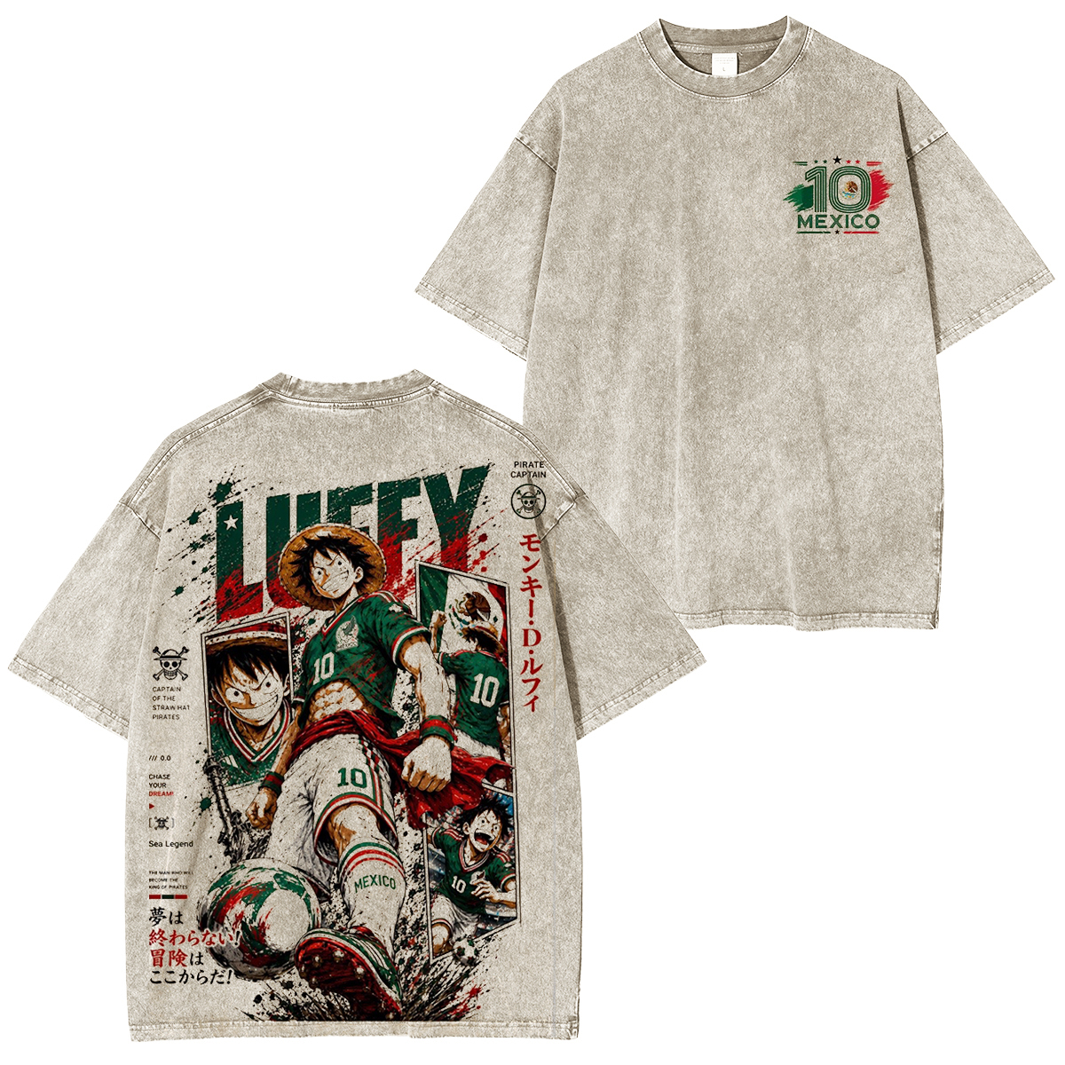 One Piece Joy Boy World Cup Unisex Washed T-Shirt