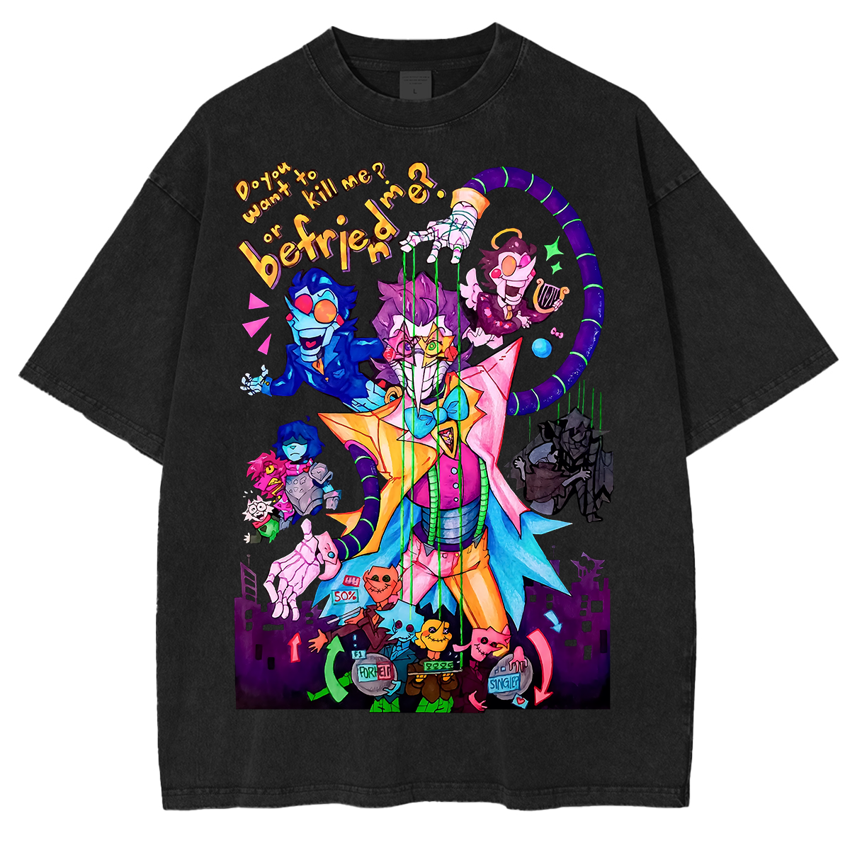[Copy]Deltarune Funny Tenna Washed T-shirt/Crewneck/Hoodie