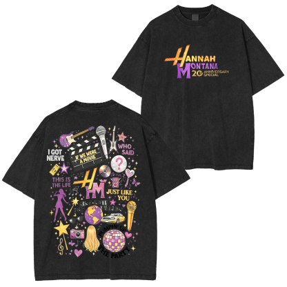 Hannah Montana 20 Years Unisex Washed T-Shirt
