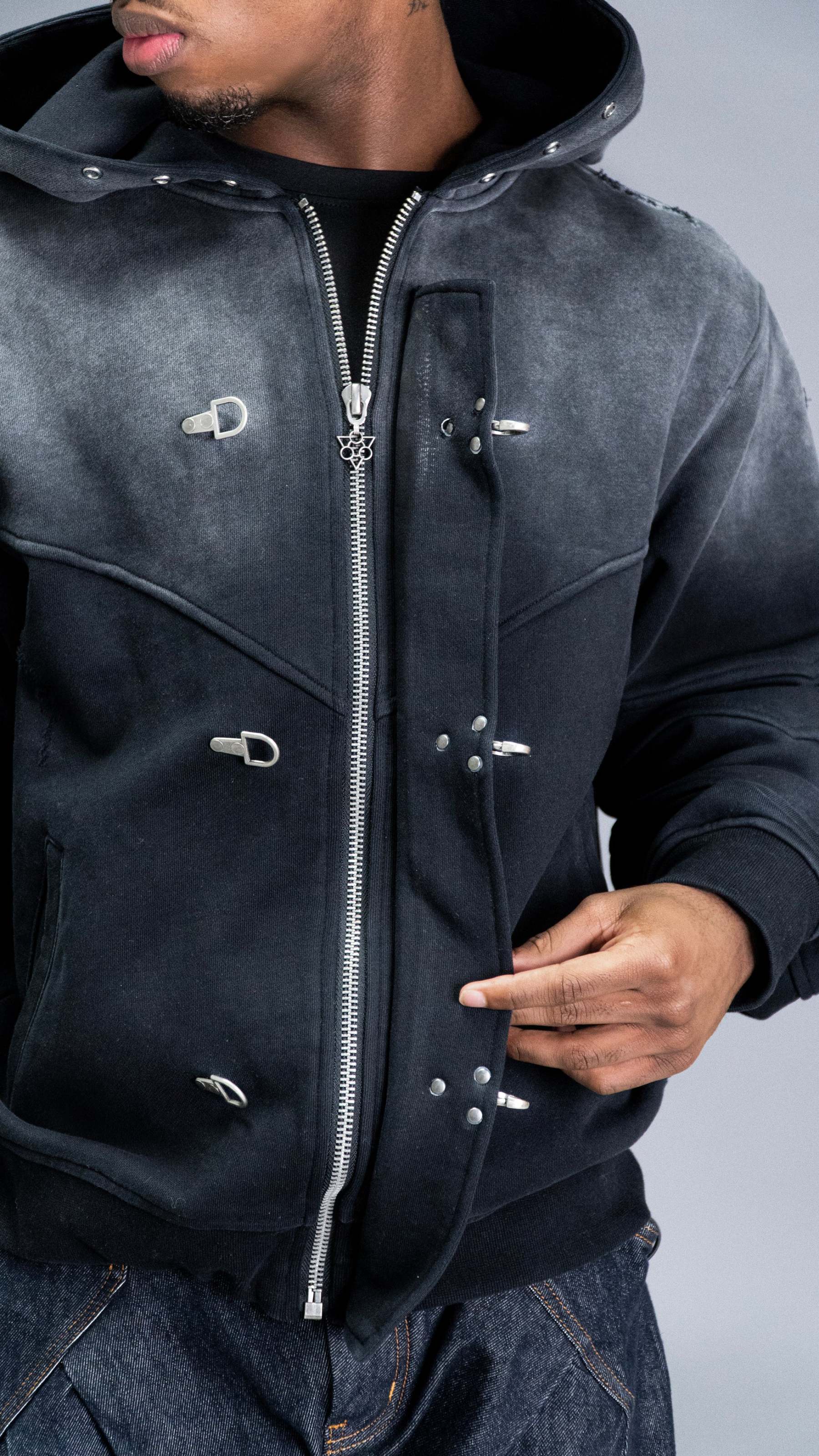 Watchman Series Unisex Washed Zip Up Hoodie