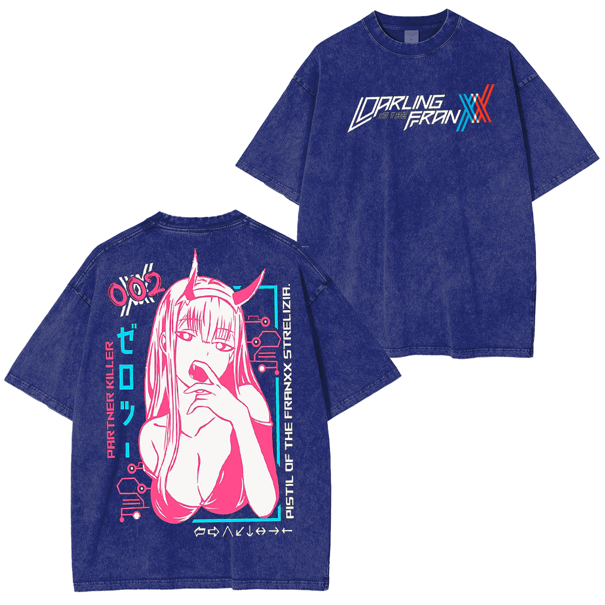 Zero Two,Darling in the Franxx Unisex Washed T-Shirt