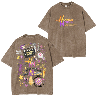 Hannah Montana 20 Years Unisex Washed T-Shirt