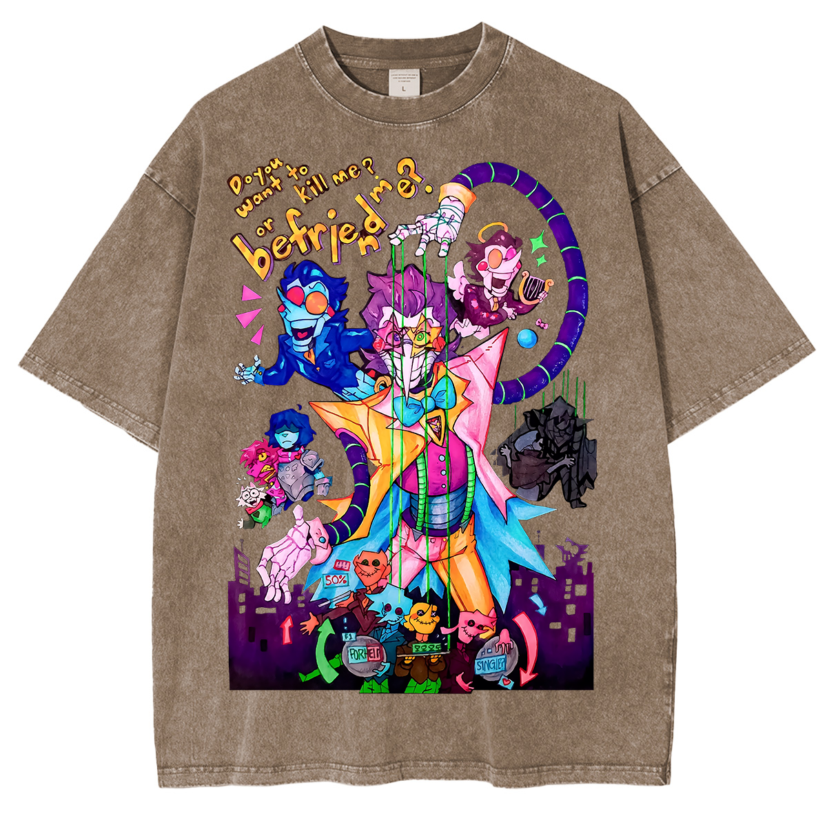 [Copy]Deltarune Funny Tenna Washed T-shirt/Crewneck/Hoodie