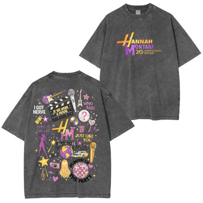 Hannah Montana 20 Years Unisex Washed T-Shirt
