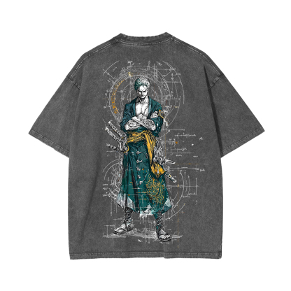 Sanji X Zoro X Luffy One Piece Unisex Washed T-Shirt
