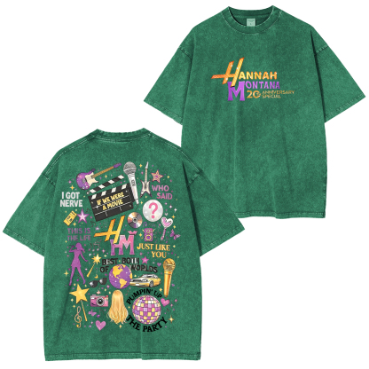 Hannah Montana 20 Years Unisex Washed T-Shirt