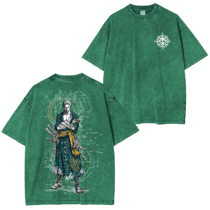 Sanji X Zoro X Luffy One Piece Unisex Washed T-Shirt