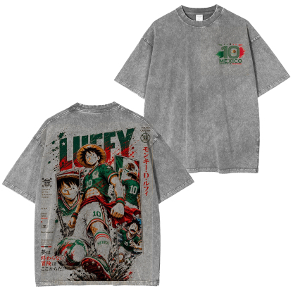 One Piece Joy Boy World Cup Unisex Washed T-Shirt