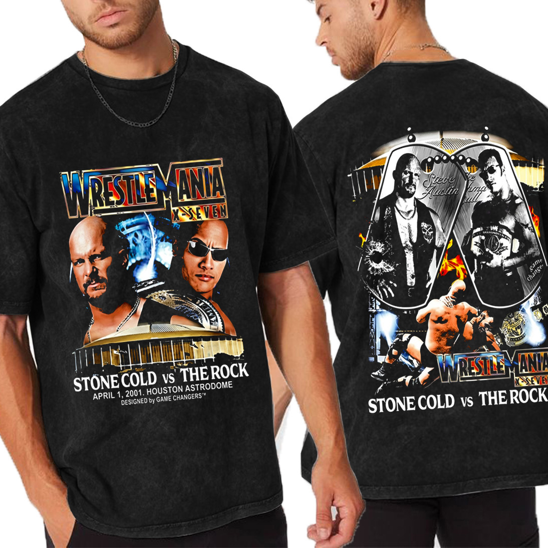 Wrestlemania 17he legend fight Stonecoldsteveaustin Washed T-shirt/Crewneck/Hoodie