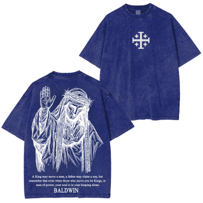 Baldwin IV never gave in to illness King of Jerusalem Washed Unisex T-Shirt