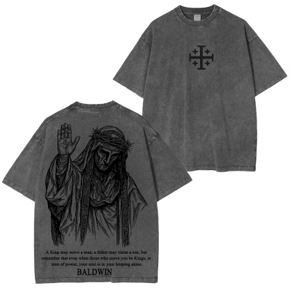 Baldwin IV never gave in to illness King of Jerusalem Washed Unisex T-Shirt