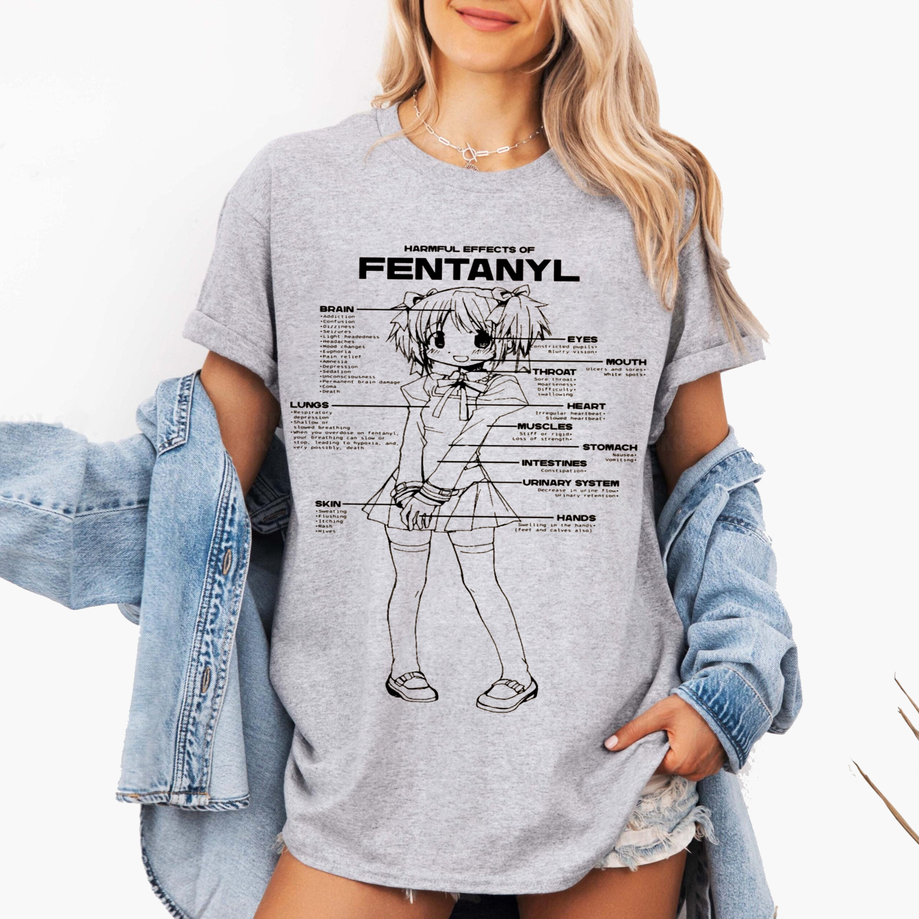 Fentanyl Madoka Oversize Unisex Shirts/Crewneck/Hoodie