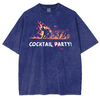 Cocktail Party Left 4 Dead Humor  Unisex Washed T-Shirt