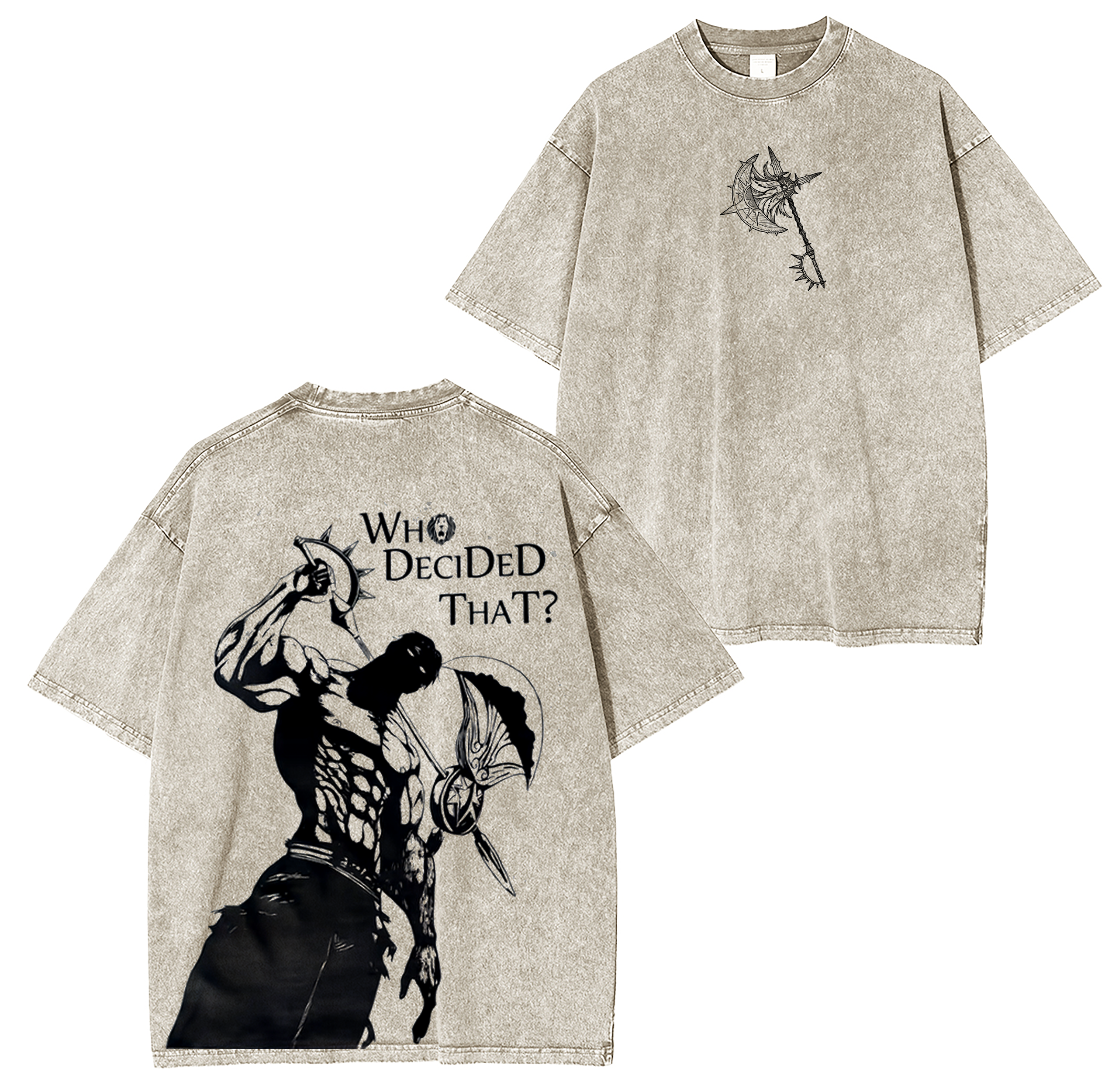 Escanor,"Who decided that?"Washed T-shirt/Crewneck/Hoodie