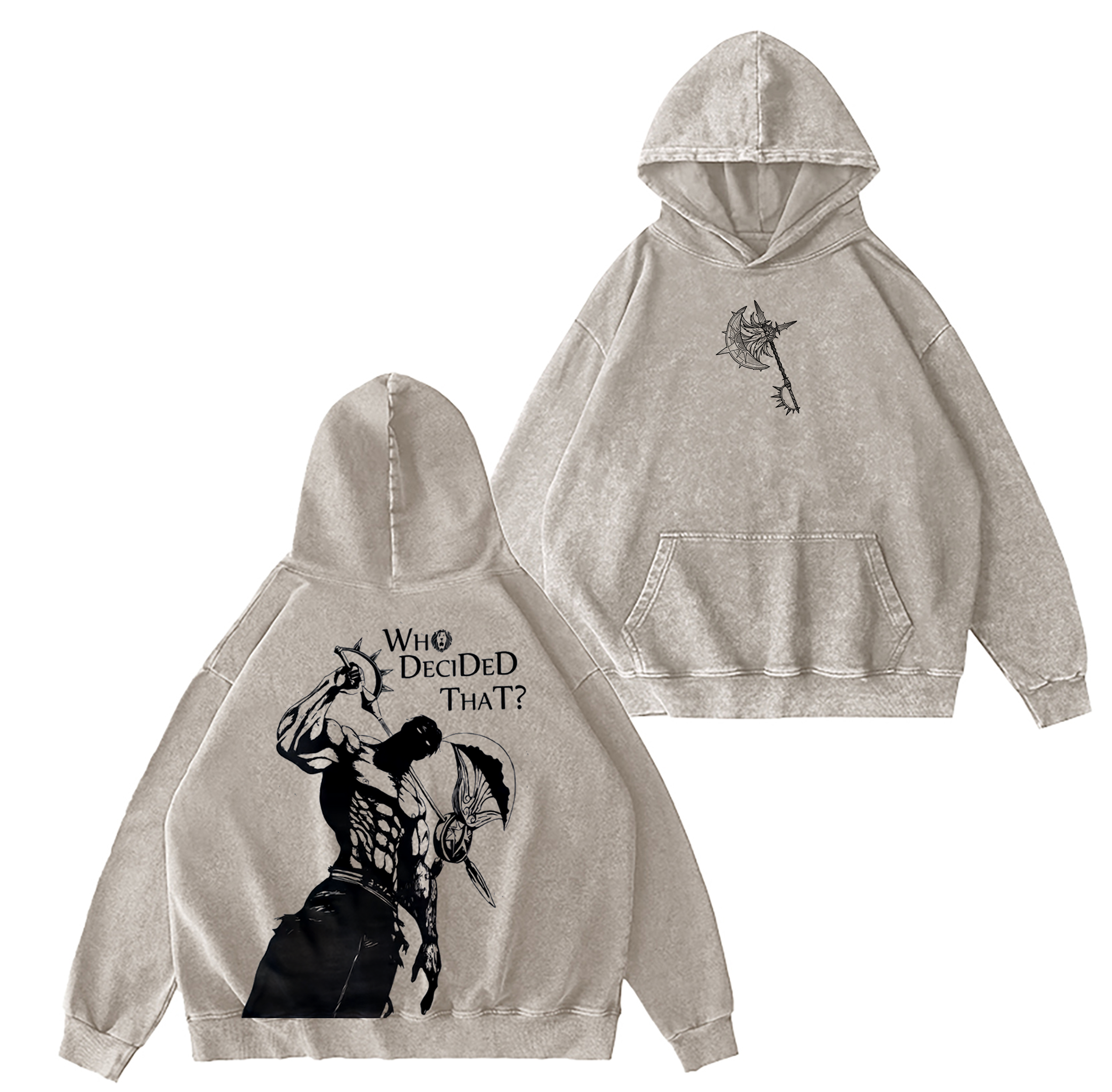 Escanor,"Who decided that?"Washed T-shirt/Crewneck/Hoodie