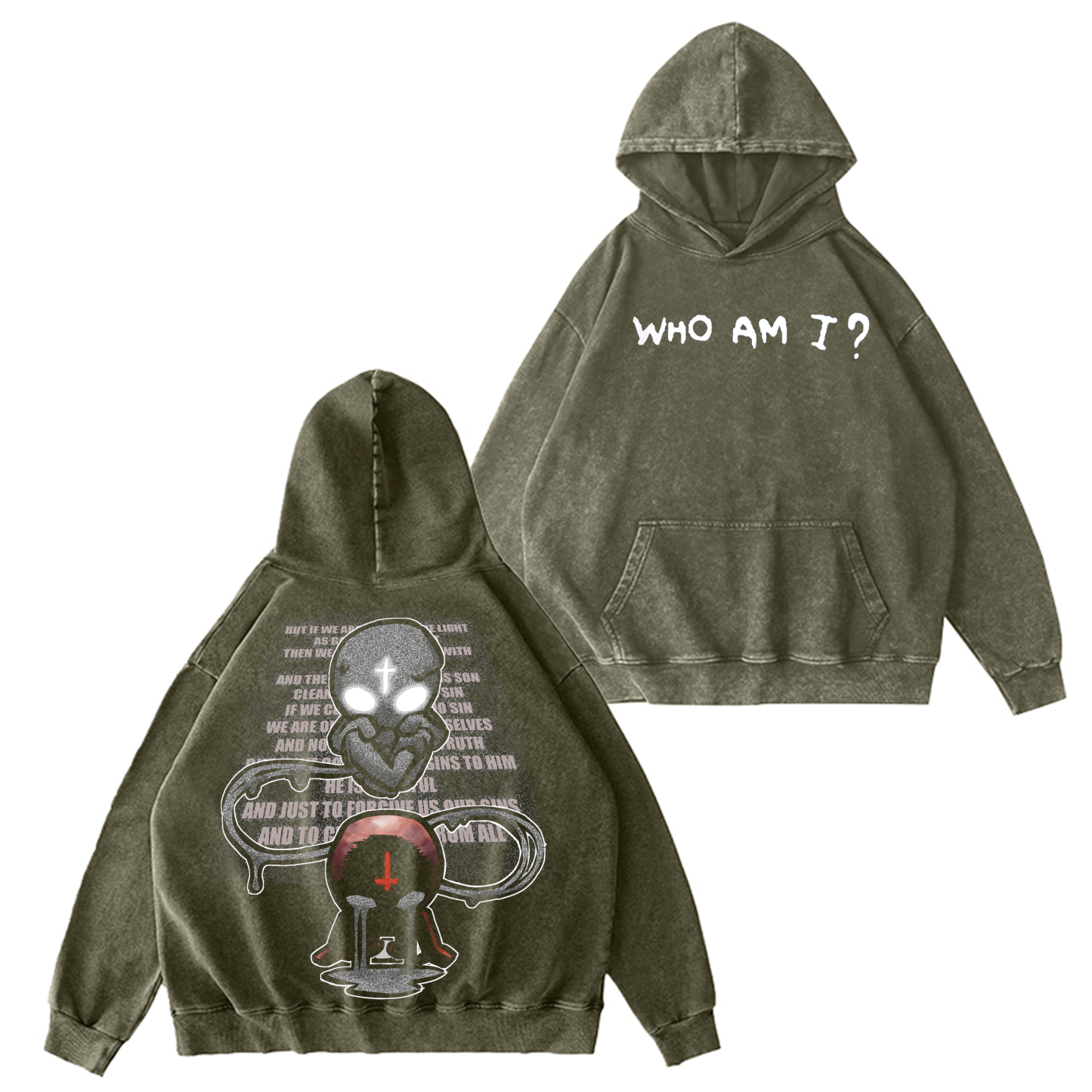 Who am I? The binding of Isaac  Washed T-shirt/Crewneck/Hoodie