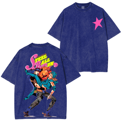 Steel Ball Run,Jojo Anime  Washed T-shirt/Crewneck/Hoodie