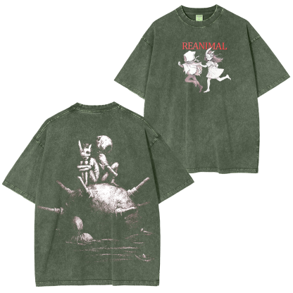 Reanimal -The Girl And  The Boy Unisex Washed T-shirt/Crewneck/Hoodie