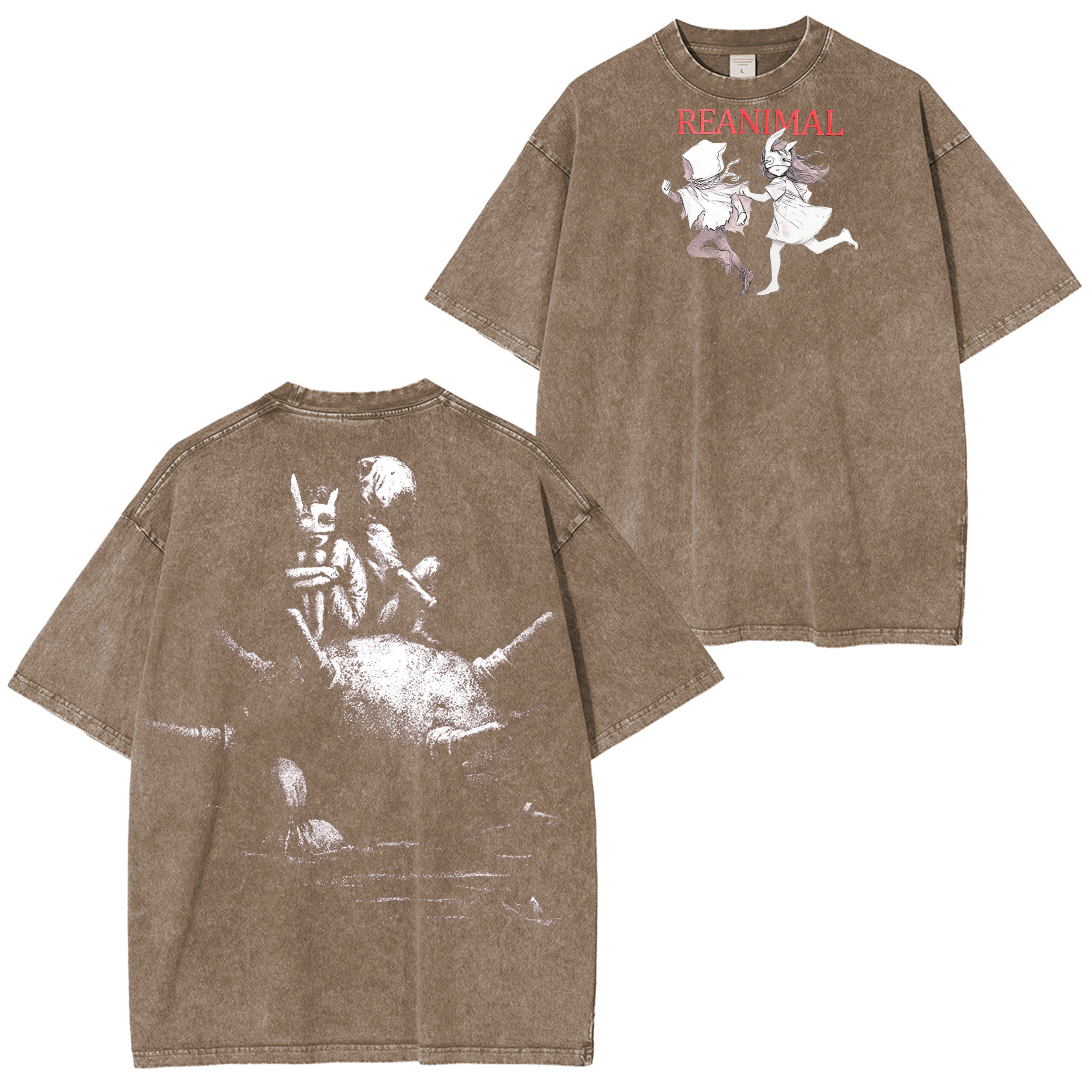 Reanimal -The Girl And  The Boy Unisex Washed T-shirt/Crewneck/Hoodie