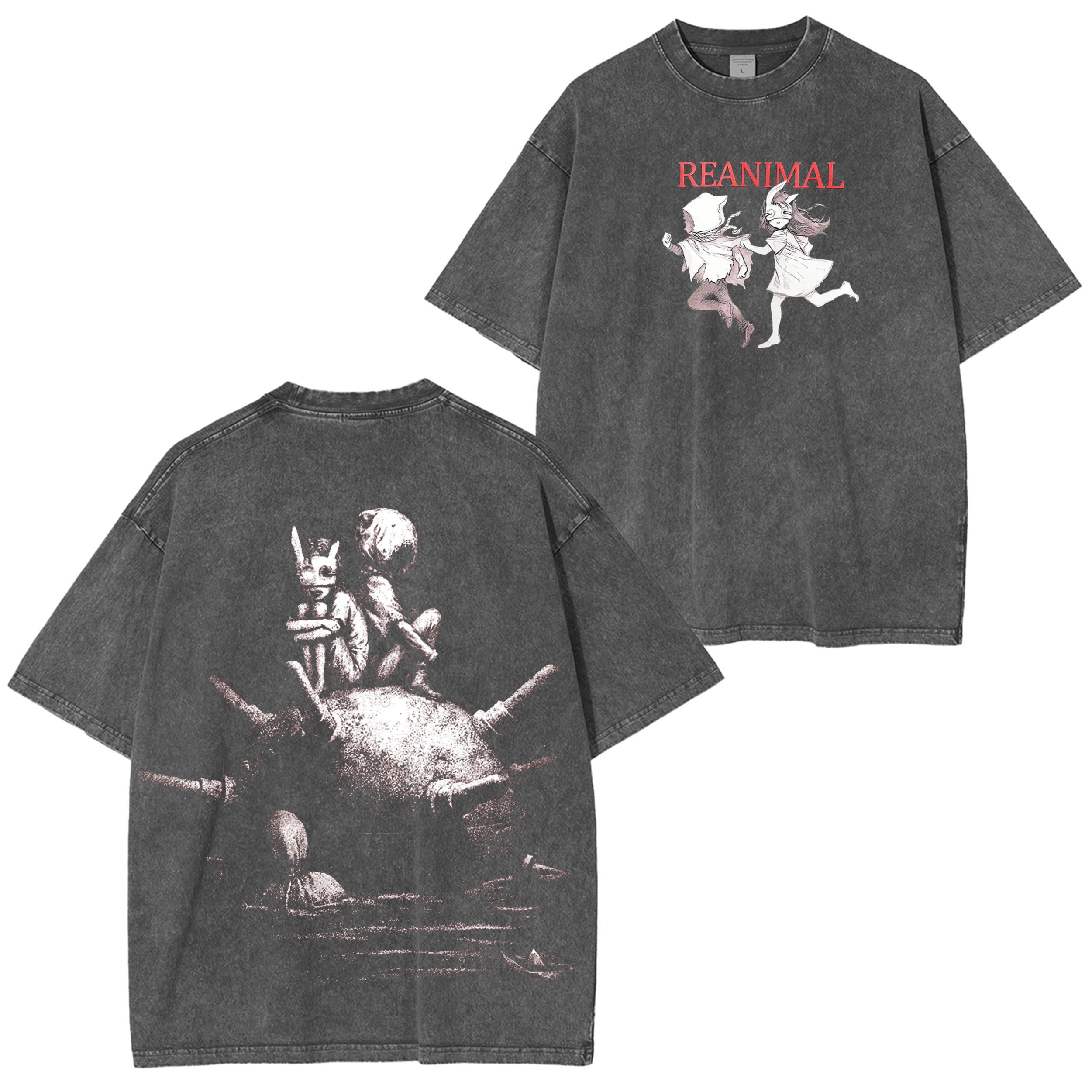 Reanimal -The Girl And  The Boy Unisex Washed T-shirt/Crewneck/Hoodie