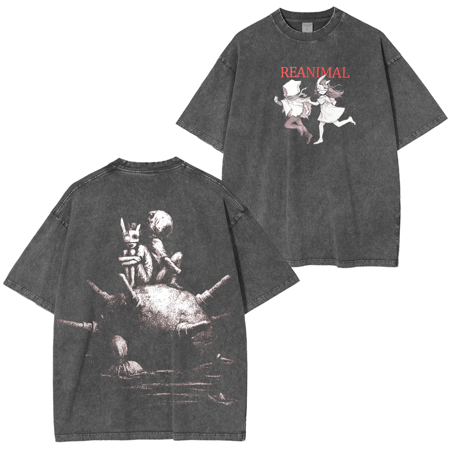 Reanimal -The Girl And  The Boy Unisex Washed T-shirt/Crewneck/Hoodie