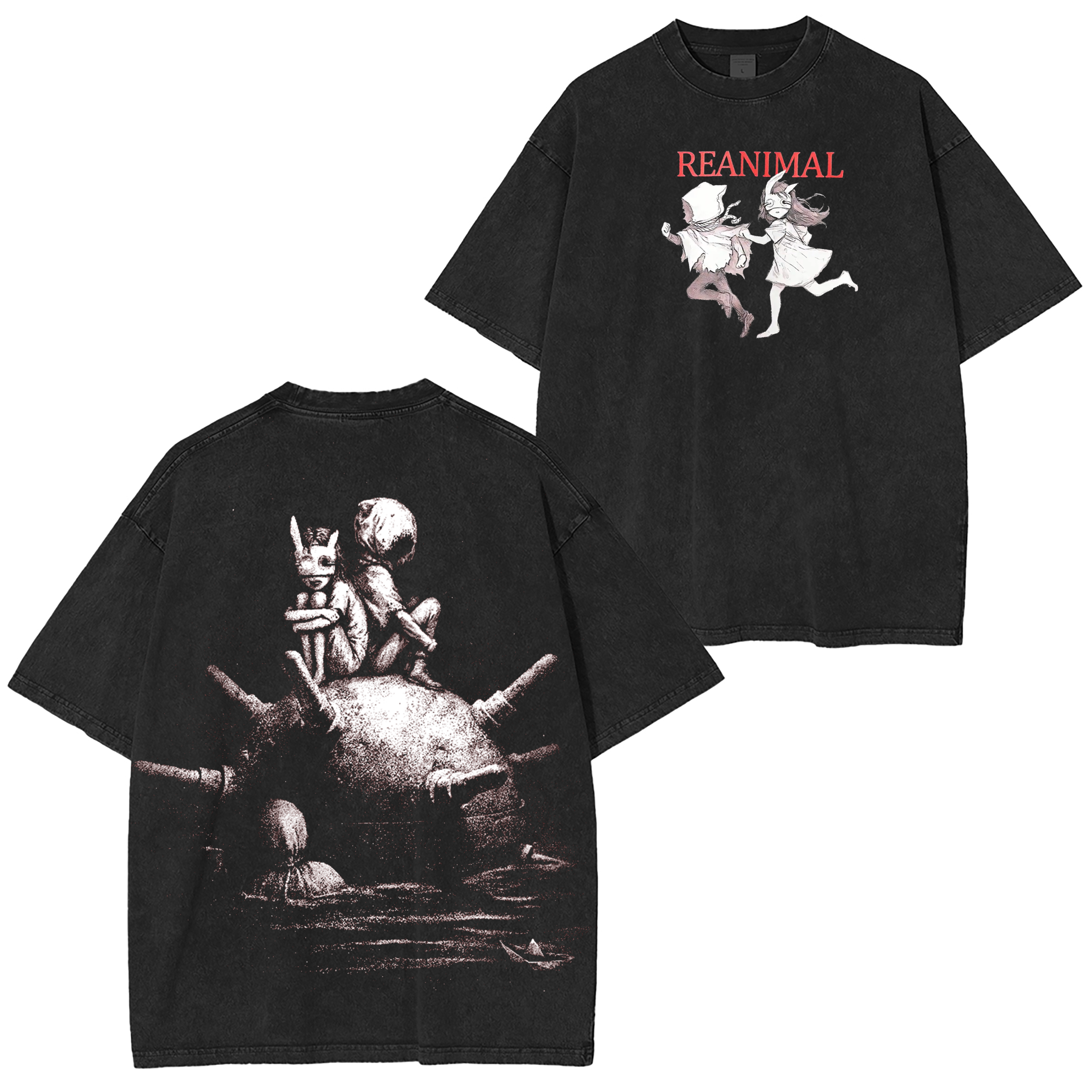 Reanimal -The Girl And  The Boy Unisex Washed T-shirt/Crewneck/Hoodie