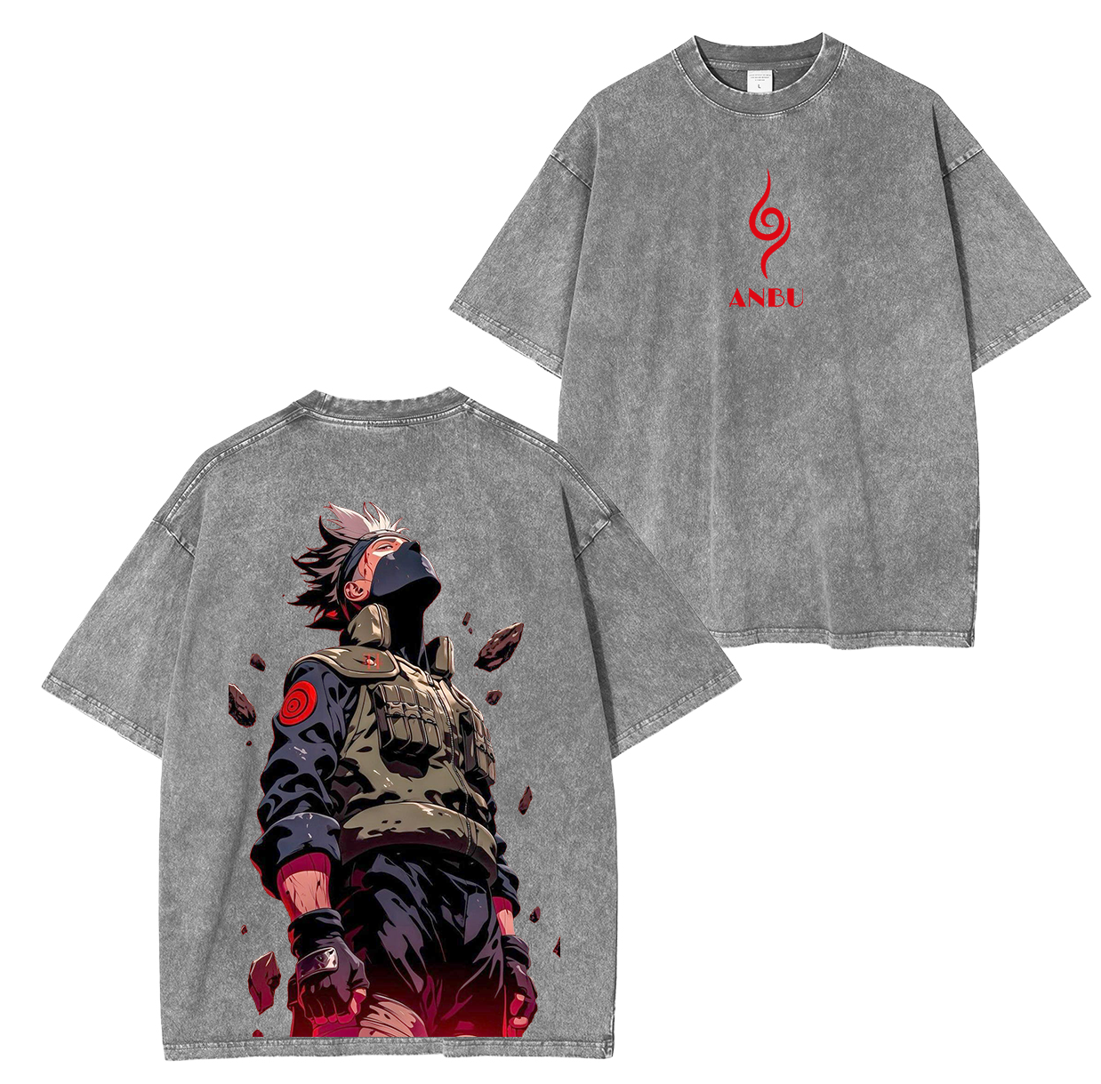 Kakashi Hatake Vintage Anime Unsiex Washed T-Shirt