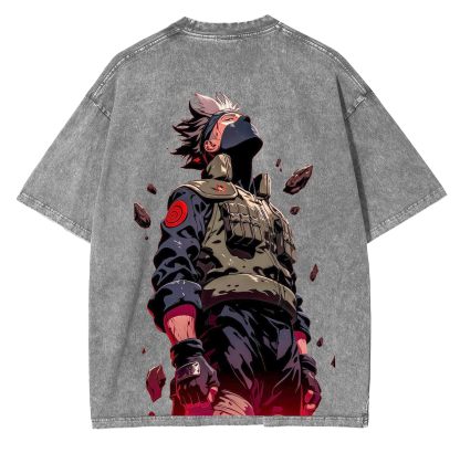 Kakashi Hatake Vintage Anime Unsiex Washed T-Shirt