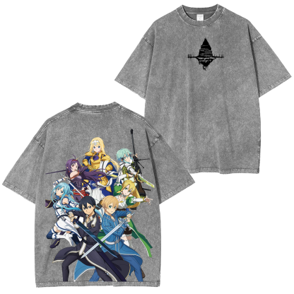 Sword Art Online Anime Washed T-shirt/Crewneck/Hoodie